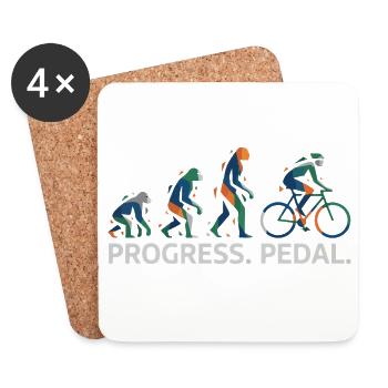 Entwicklung des Progress-Pedals - Untersetzer (4er-Set) - Weiß - Vorne