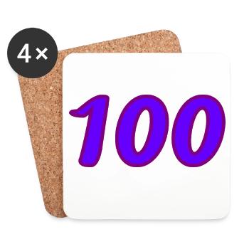 100. 100 JAHRE. 100-JÄHRIGES JUBILÄUM. GEBURTSTAG 100 - Untersetzer (4er-Set) - Weiß - Vorne
