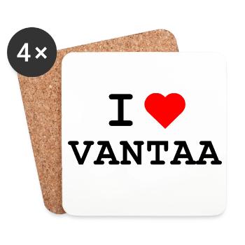 Ich liebe Vantaa - I love Vantaa - Untersetzer (4er-Set) - Weiß - Vorne