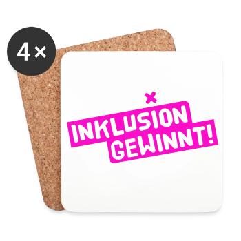 Inclusion wins - Coasters (set of 4) - white - Front