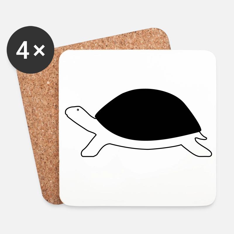 Turtle - Coasters (set of 4) - white