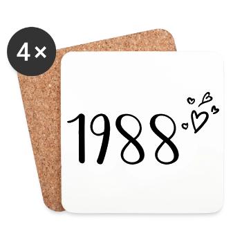 1988 - Untersetzer (4er-Set) - Weiß - Vorne