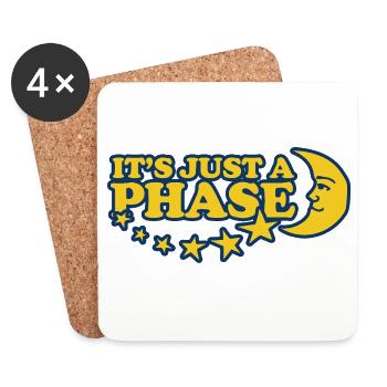 It's Just a Phase - Coasters (set of 4) - white - Front