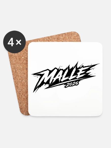 Malle 2026 - Untersetzer (4er-Set) - Weiß