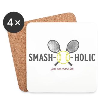 Sweat à capuche, chaussettes, oreiller Tennis SMASH-o-Holic - Dessous de verre (lot de 4) - blanc - Devant