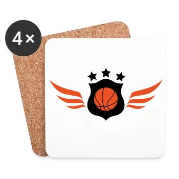 Basket forever – terrain dunk compétition sport  - Dessous de verre (lot de 4) - blanc - Devant