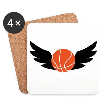 Basket Ball / Basketball / Basktet-Ball / Sport - Dessous de verre (lot de 4) - blanc - Devant