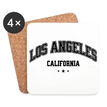 Los Angeles Arc Lettering - Coasters (set of 4) - white - Front