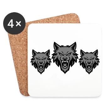 Wolf Team Rudel - Untersetzer (4er-Set) - Weiß - Vorne