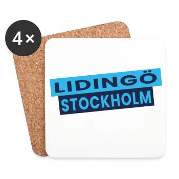 Lidingö Stockholm Diagonal Logo - Dessous de verre (lot de 4) - blanc - Devant