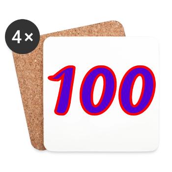 100. 100 JAHRE. 100-JÄHRIGES JUBILÄUM. GEBURTSTAG 100 - Untersetzer (4er-Set) - Weiß - Vorne