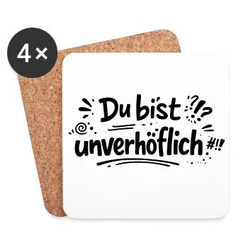Unverhöflich - Untersetzer (4er-Set) - Weiß - Vorne