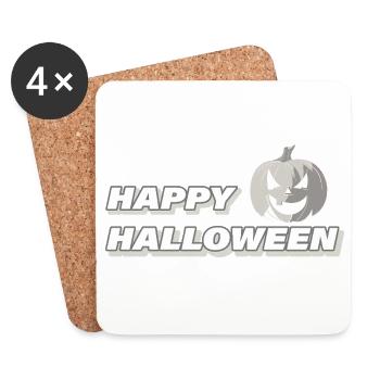 Joyeux halloween - Dessous de verre (lot de 4) - blanc - Devant