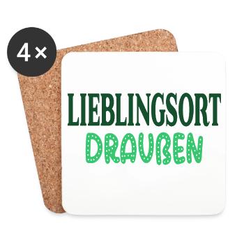 Well-being Favourite place outdoors - Coasters (set of 4) - white - Front