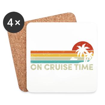 Croisière en vacances tropicales d’été en croisière - Dessous de verre (lot de 4) - blanc - Devant