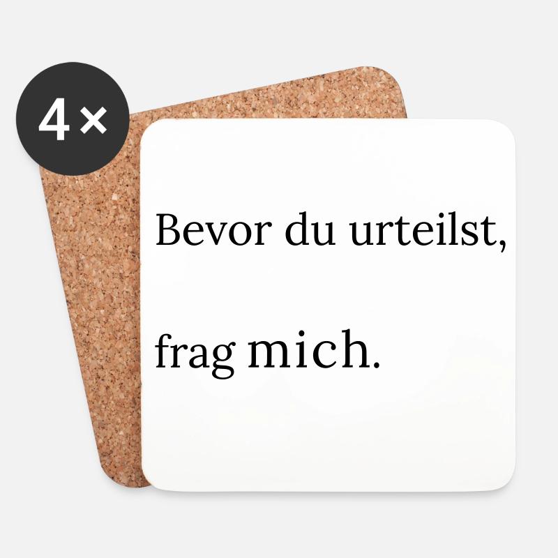 Frag_mich - Coasters (set of 4) - white