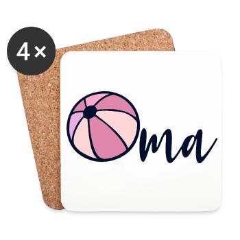 Wasserball Oma - Untersetzer (4er-Set) - Weiß - Vorne