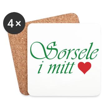 Sorsele in my heart - Coasters (set of 4) - white - Front