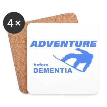 SNOWBOARD ADVENTURE - Untersetzer (4er-Set) - Weiß - Vorne