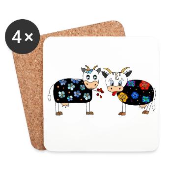 Cows - Coasters (set of 4) - white - Front
