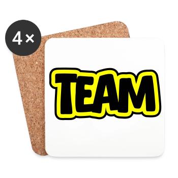 Team lettering - Coasters (set of 4) - white - Front