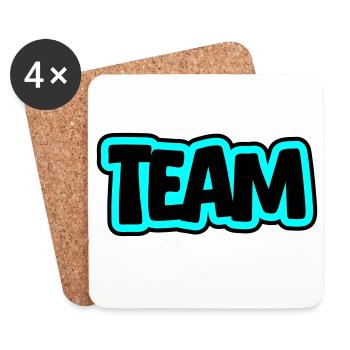 Team lettering - Coasters (set of 4) - white - Front