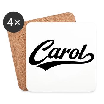 Carol Name zuerst letzte Familiengeschenke - Untersetzer (4er-Set) - Weiß - Vorne