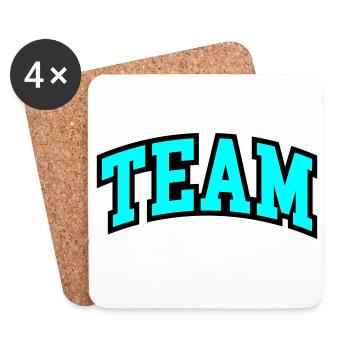 Team lettering - Coasters (set of 4) - white - Front