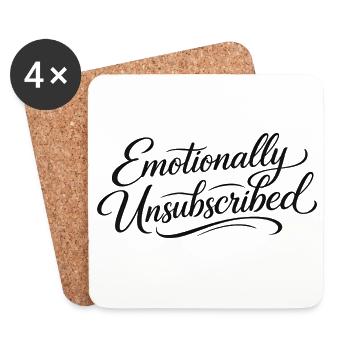 Sarcasm Emotionally Logged Out Funny Women - Coasters (set of 4) - white - Front
