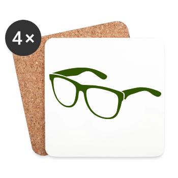 Lunettes - Dessous de verre (lot de 4) - blanc - Devant