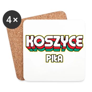 Košice Piła. Retro District Name - Coasters (set of 4) - white - Front