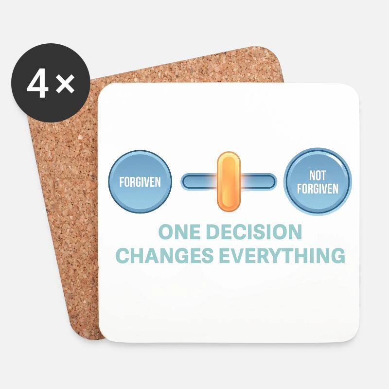 One decision changes everything - Coasters (set of 4) - white