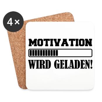 Motivation wird geladen - Untersetzer (4er-Set) - Weiß - Vorne