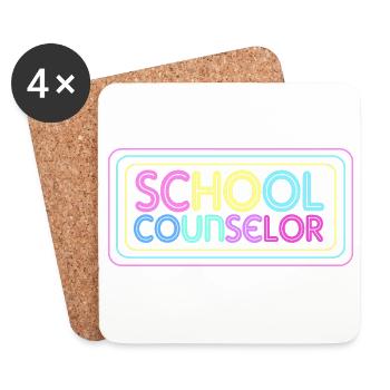 Schulbetreuer Schulberater Mentor Conseiller scolaire - Dessous de verre (lot de 4) - blanc - Devant