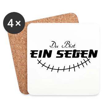 SEGEN – Spirituelles Statement Mode - Untersetzer (4er-Set) - Weiß - Vorne