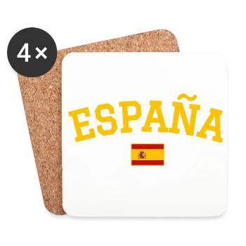 Conception du drapeau de l’Espagne - Dessous de verre (lot de 4) - blanc - Devant
