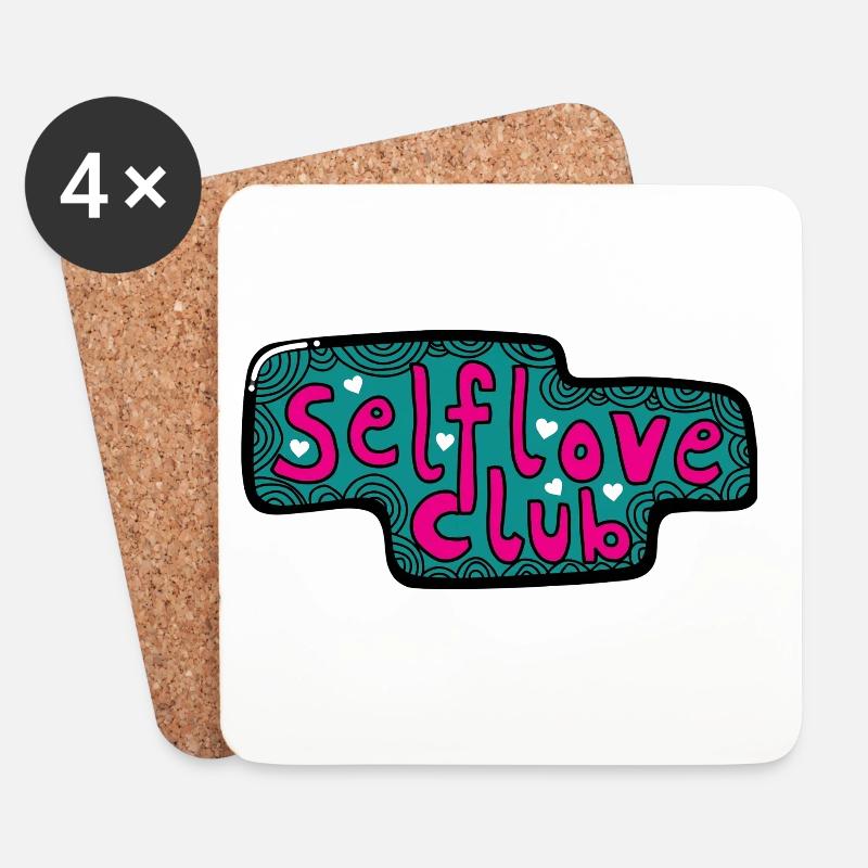 Selflove-Club - Untersetzer (4er-Set) - Weiß
