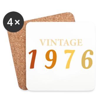 Tee 50 Ans Légende Né(e) 1976 - Dessous de verre (lot de 4) - blanc - Devant