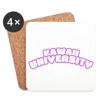 Kawaii University - Dessous de verre (lot de 4) - blanc - Devant