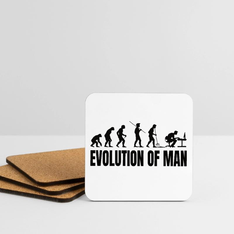 Programmer Computer Freak Evolution Coasters (set of 4)