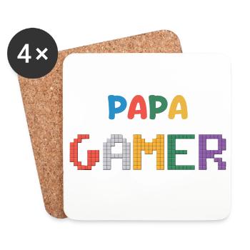 Gamer Dad - Coasters (set of 4) - white - Front