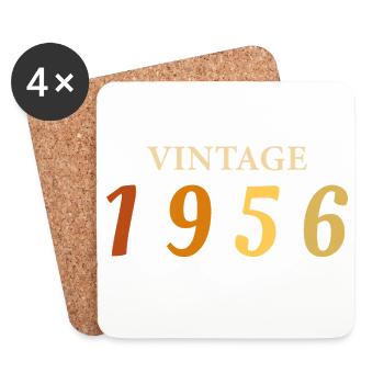 70 Years Legend Tee Born 1956 - Coasters (set of 4) - white - Front