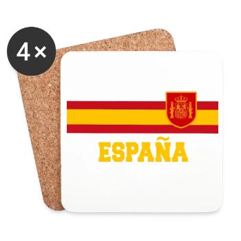 SPANIEN SPAIN España EUROPA SPANISCHE SPORT FAN - Untersetzer (4er-Set) - Weiß - Vorne