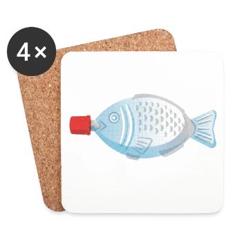 Soy Fish - Coasters (set of 4) - white - Front
