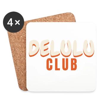 Mode Club de Delulu Manifeste drôle - Dessous de verre (lot de 4) - blanc - Devant