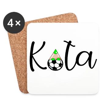 Football Kita Kids - Dessous de verre (lot de 4) - blanc - Devant