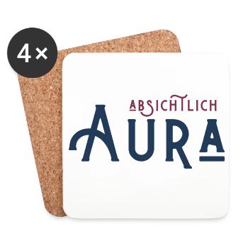 Absichtlich Aura - Untersetzer (4er-Set) - Weiß - Vorne