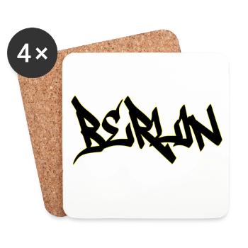 Berlin Graffiti - Untersetzer (4er-Set) - Weiß - Vorne