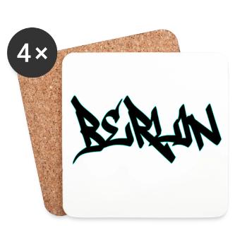 Berlin Grafitti - Untersetzer (4er-Set) - Weiß - Vorne
