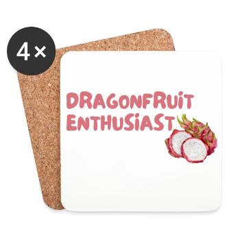 Drachenfrucht Enthusiast - Untersetzer (4er-Set) - Weiß - Vorne